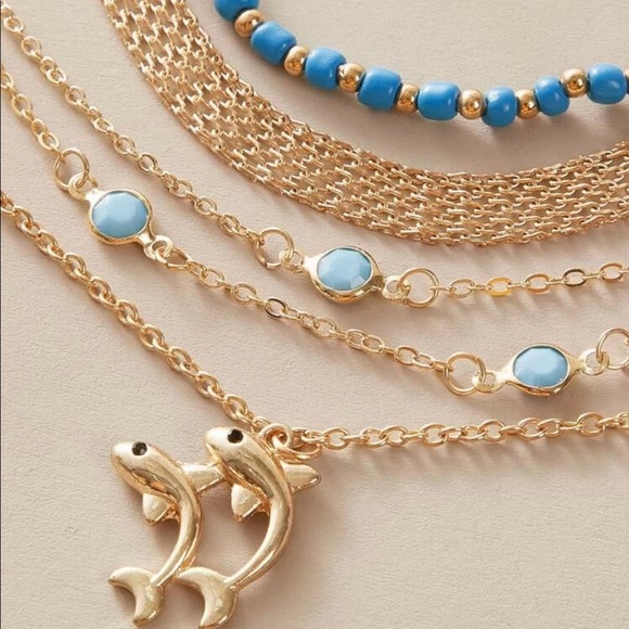 Dolphin & Bead Decor Anklet Set - Picture 4 of 4